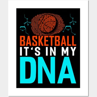 Its In My Dna Basketball Funny Basketball Coach Sport Posters and Art